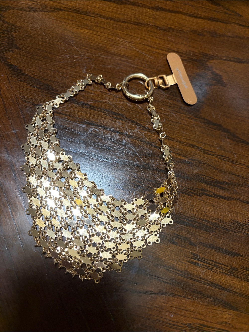 Free People Gold Tone Keychain/Purse Charm